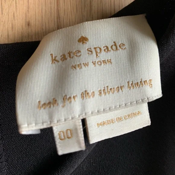 Kate spade red black dress sz 00 XS S keyhole back cute - Picture 7 of 11